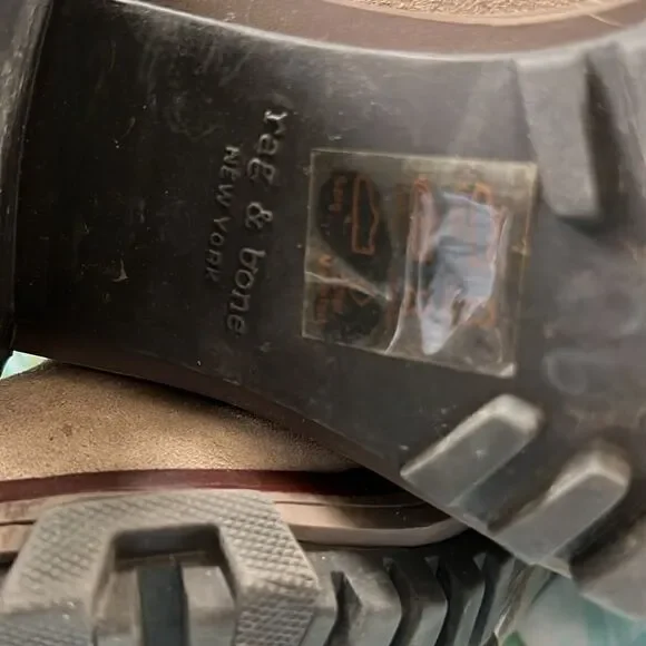 Rag & Bone Shiloh Mid Chelsea Suede Taupe Boots - 39.5 - Picture 14 of 17